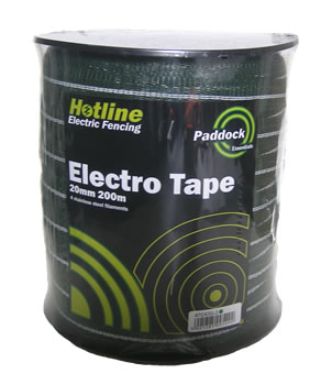 Hotline 20mm Paddock Tape 200m Green - C43G-2