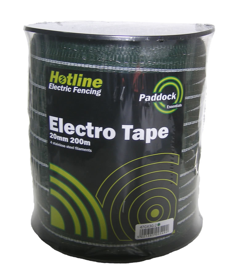 20mm Paddock Tape 200m Green